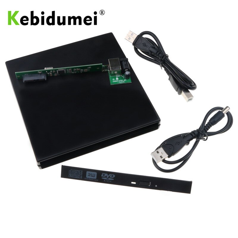 Kebidu Ʈ ǻͿ   ̺, Ż Ŀ,  ̽ ̺ ڽ, USB 2.0 DVD CD, 12.7mm, 